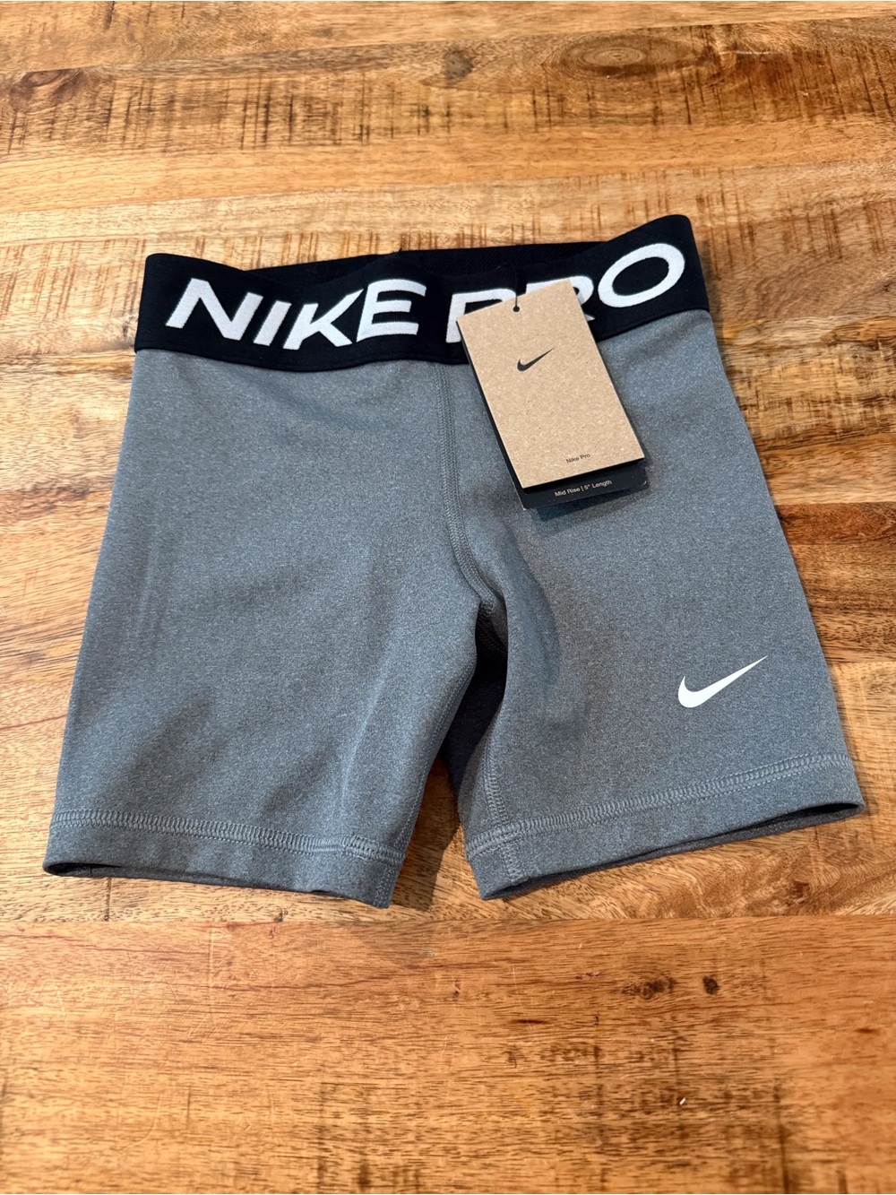 Nike Pro Training Shorts Grey/Black Size Small Girls